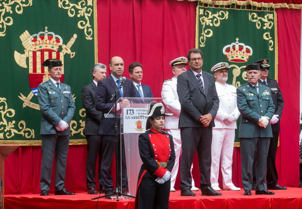 Un momento de la celebración del 173 aniversario de la Guardia Civil.