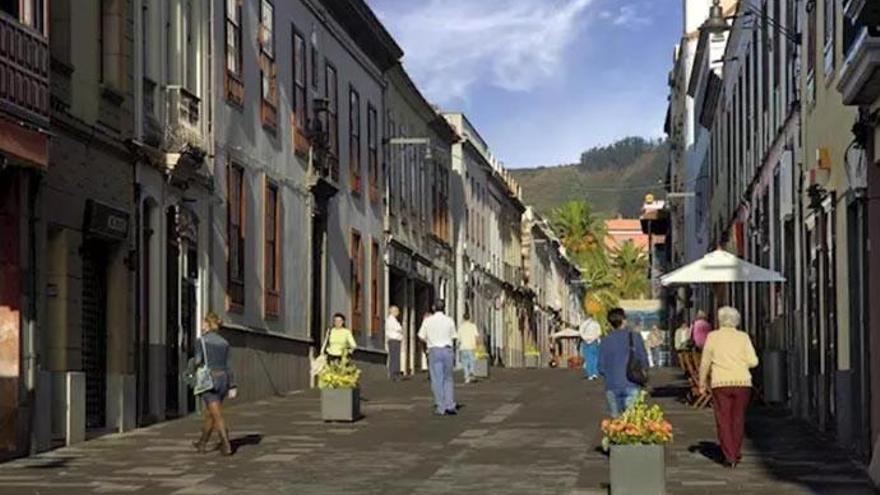 La Laguna repara el enlosado de las calles peatonales del casco histórico