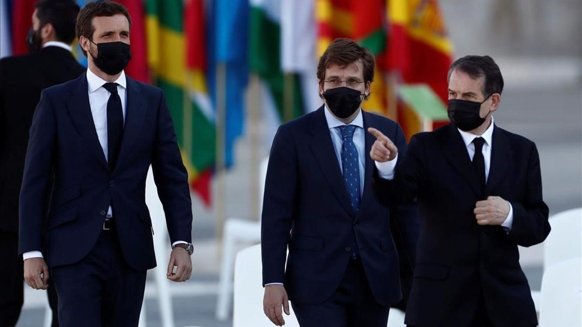 Pablo Casado, José Luis Martínez-Almeida y Abel Caballero