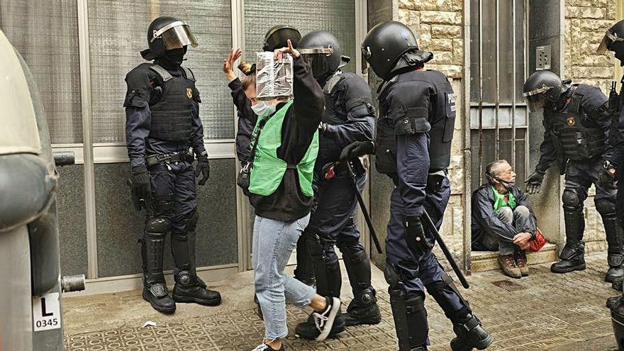 Protesta en un desnonament a Manresa, l&#039;octubre passat