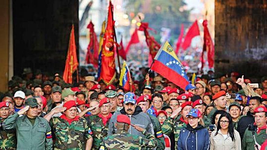 Nicolás Maduro i la seva dona van participar en un acte amb les Forces Armades