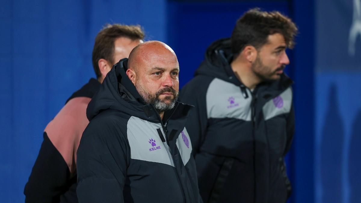 Manolo González, durante el partido de Copa Catalunya que el Espanyol jugó con el filial