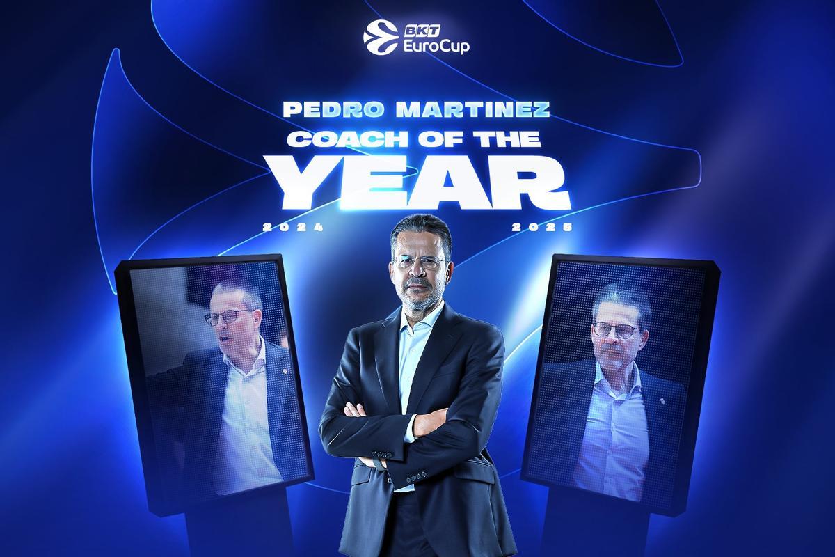 Pedro Martínez recibió su segundo galardón como Entrenador del Año en la Eurocup