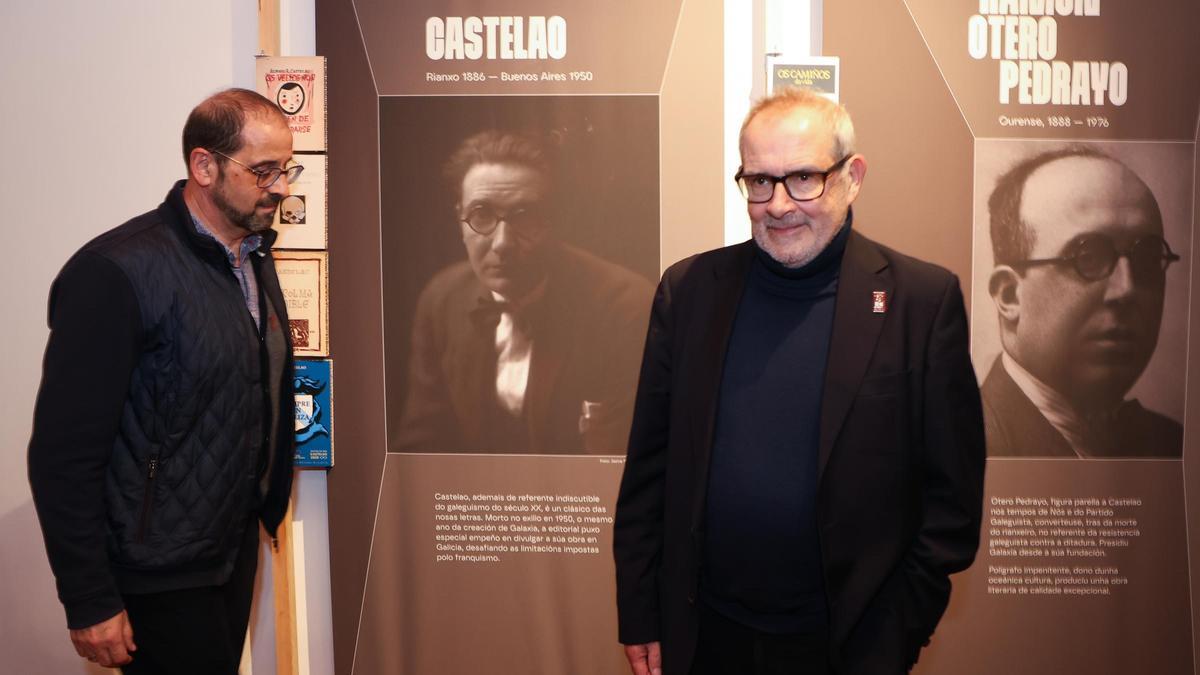 Henrique Monteagudo e Xosé Manuel Soutullo, en «Crear porvir», en Santiago