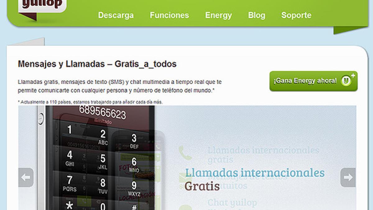 La página web de Yuilop.