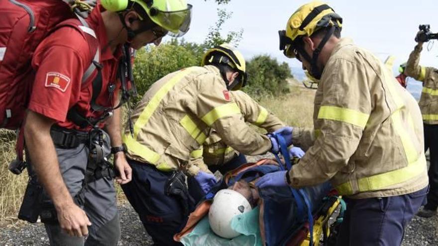 Simulacre de rescat ahir al matí a Montserrat