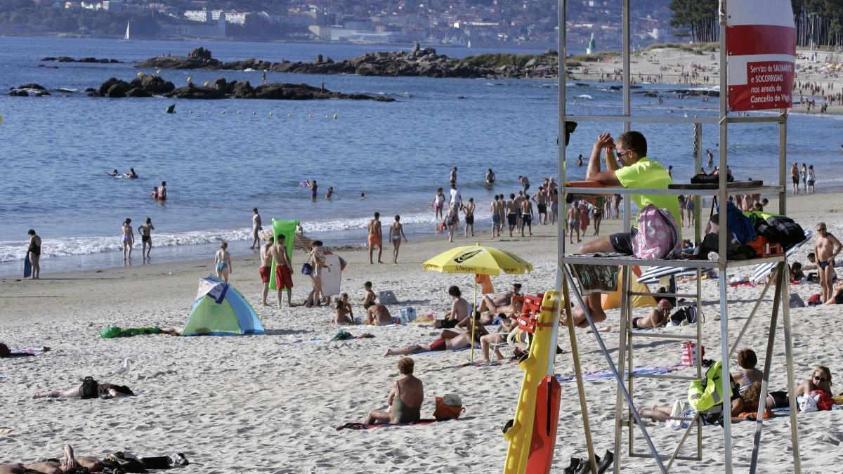 Playa de Samil, en Vigo.
