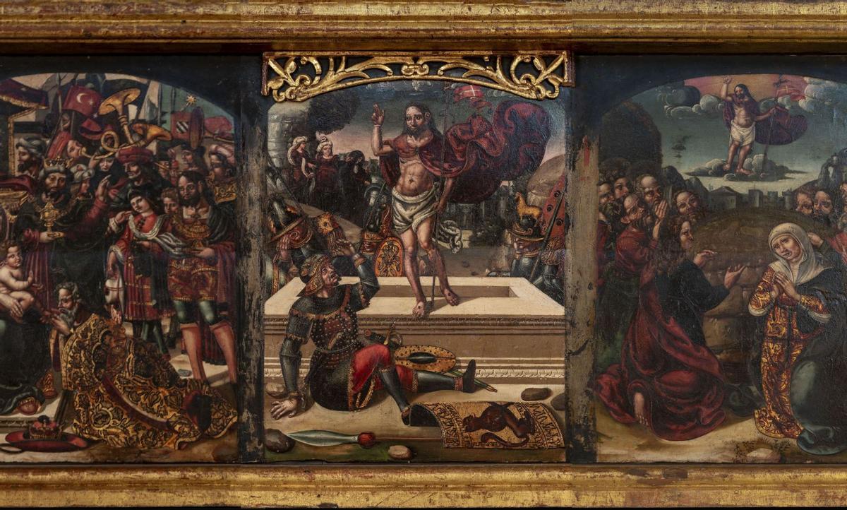Relieve de un retablo de Santa Ana. | GOBIERNO DE ARAGÓN