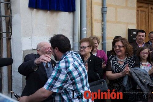 Inauguración calle Pablo Guerrero en Caravaca