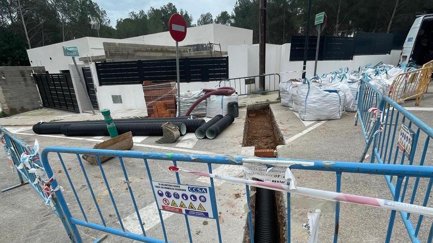 Obras en la red de agua en Gilet.