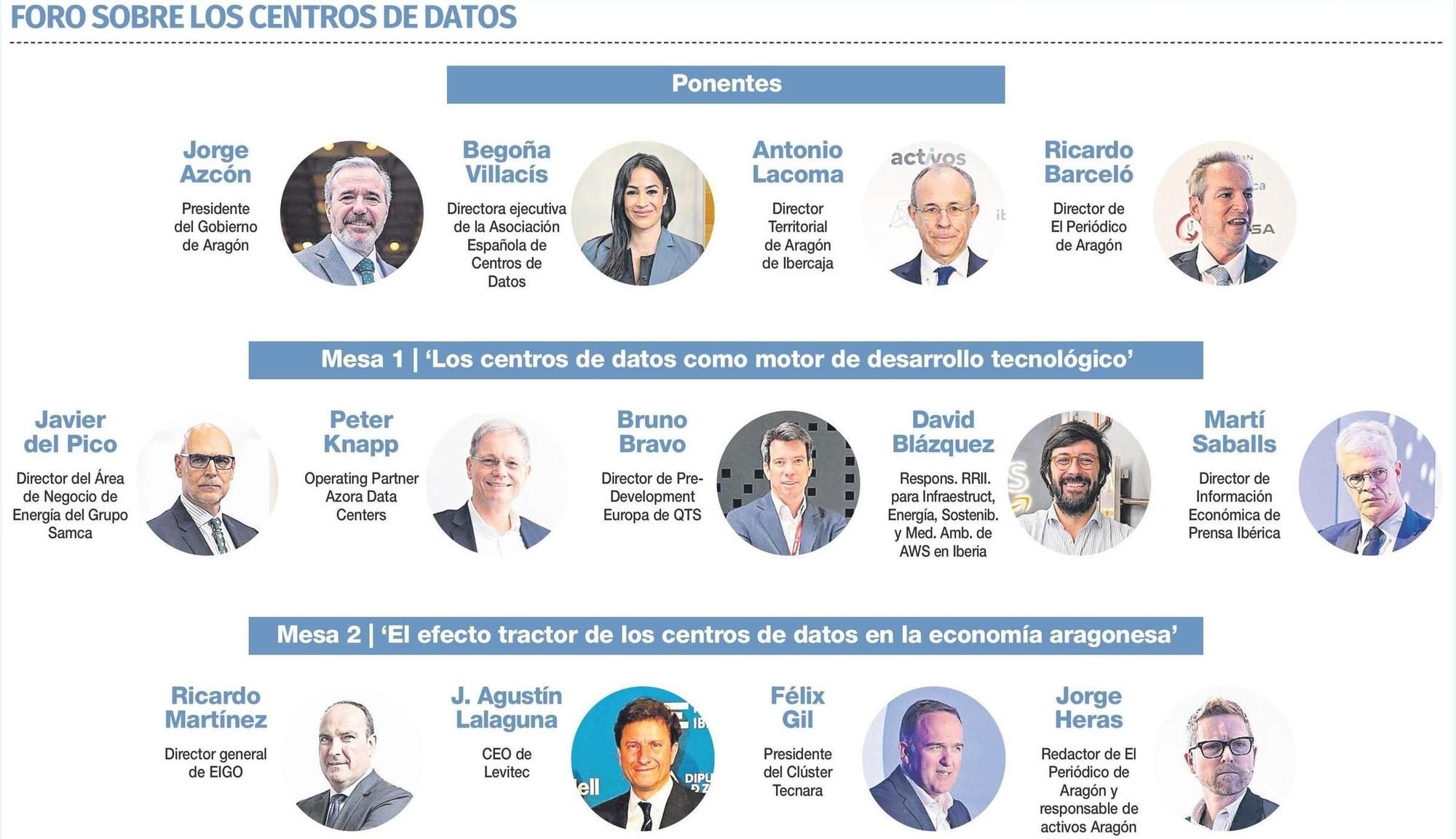 Ponentes y participantes en el Foro 'Aragón da el salto a la nube', organizado por EL PERIÓDICO DE ARAGÓN.