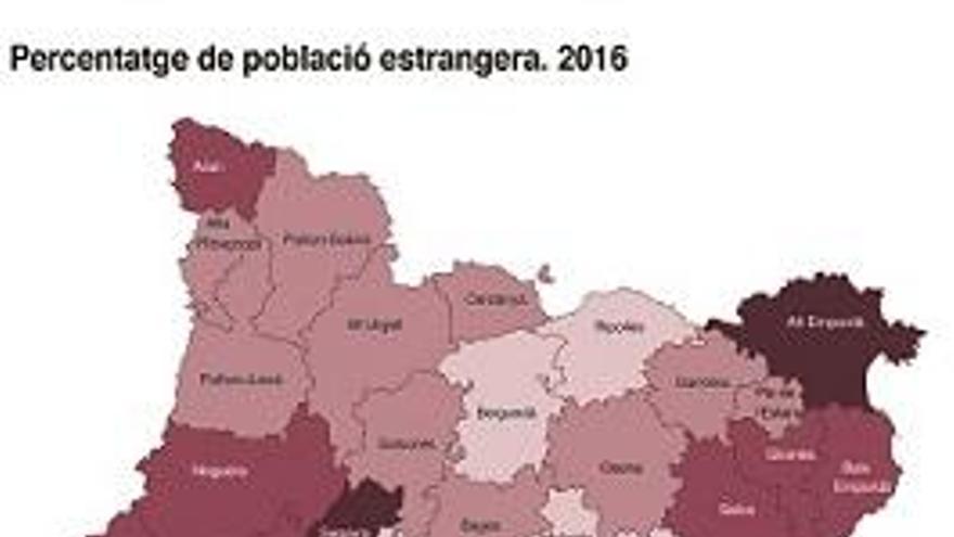 El mapa de població estrangera.