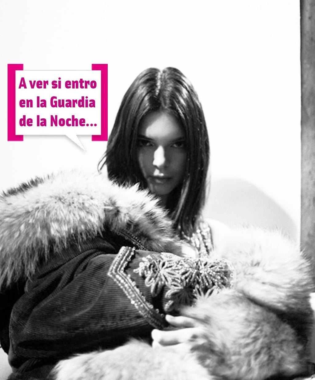Kendall Jenner se abriga