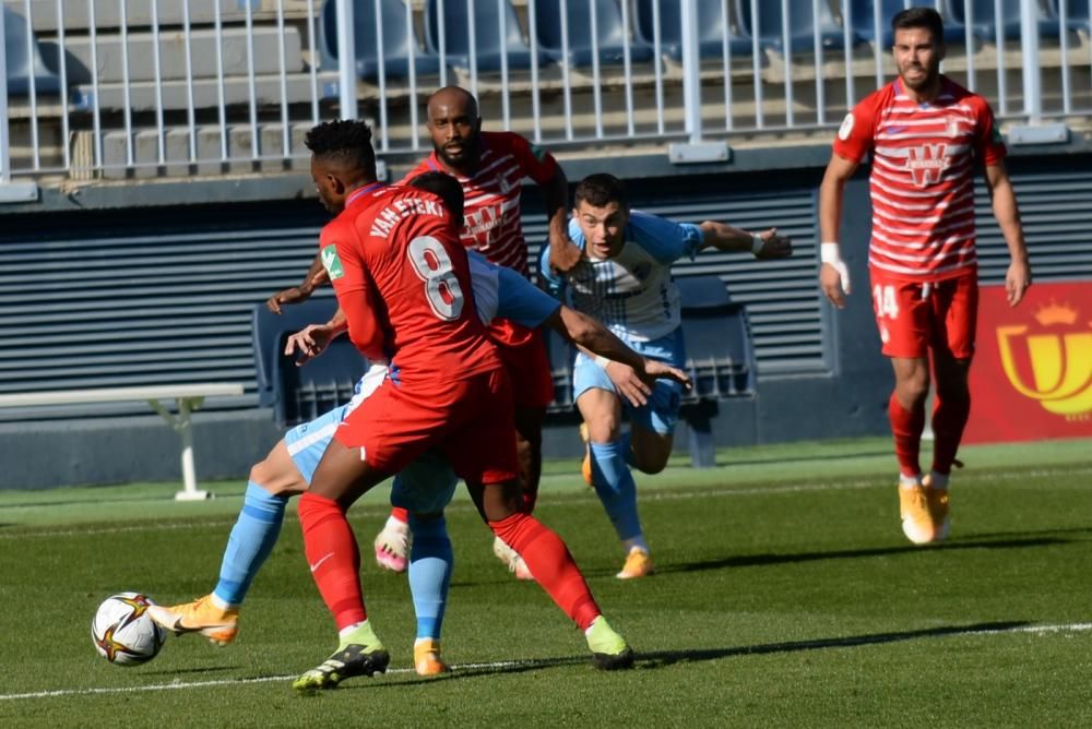 Partido de la Copa del Rey entre el Málaga CF y el Granada.