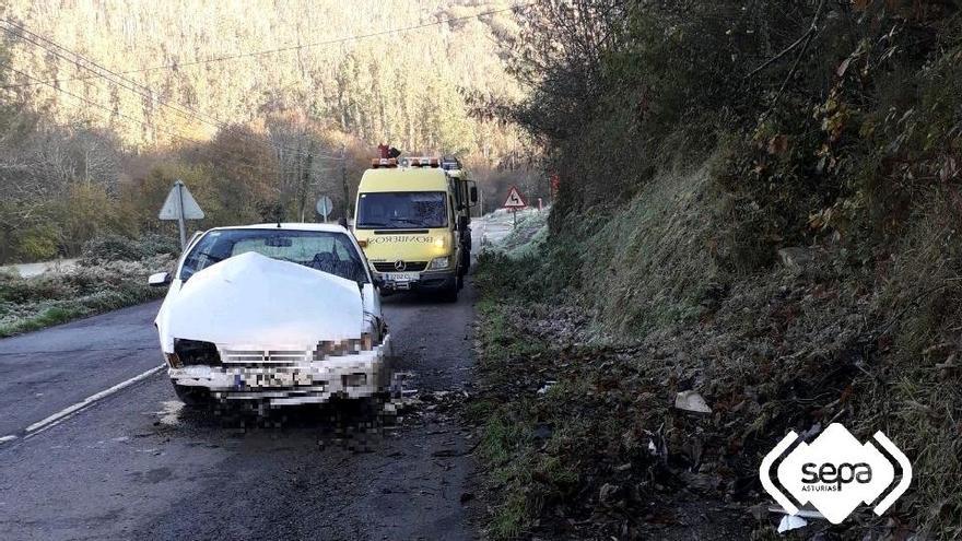 El vehículo del accidentado.