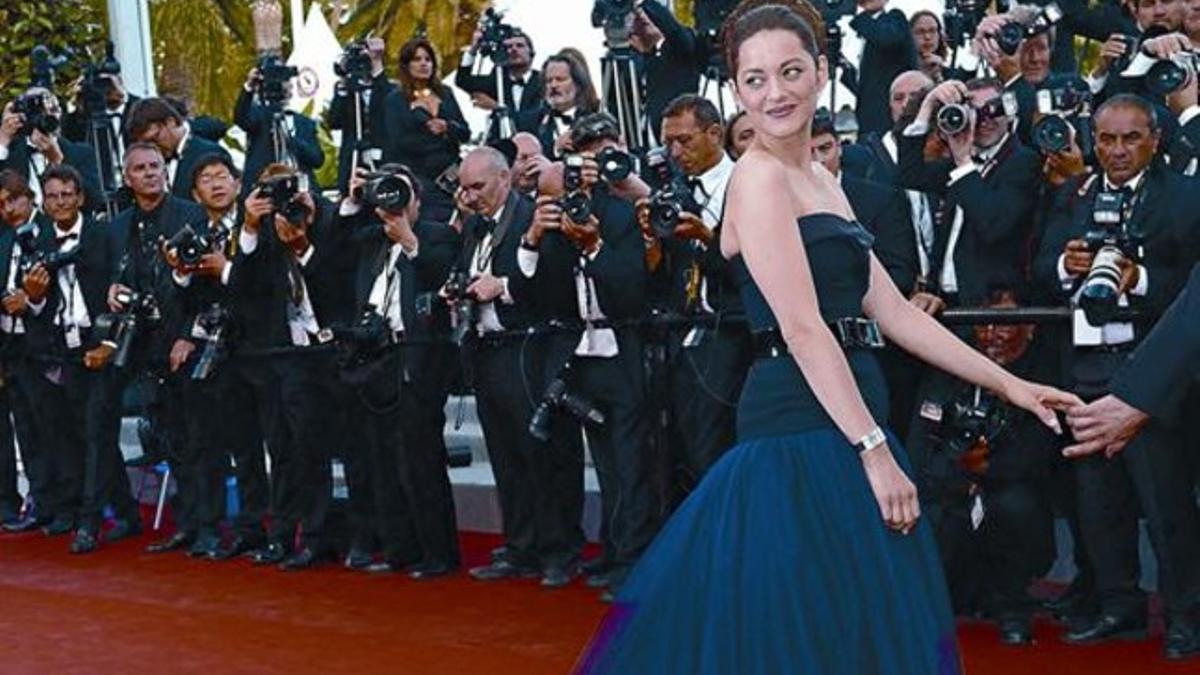 La actriz francesa Marion Cotillard, ayer, en la alfombra roja del Festival de Cannes.