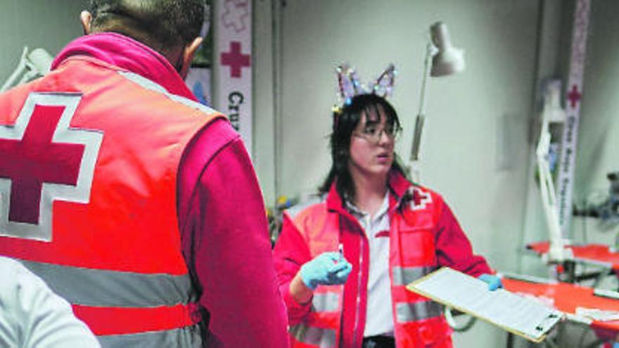 Uno de los carnavaleros atendidos en el Hospital del Carnaval.