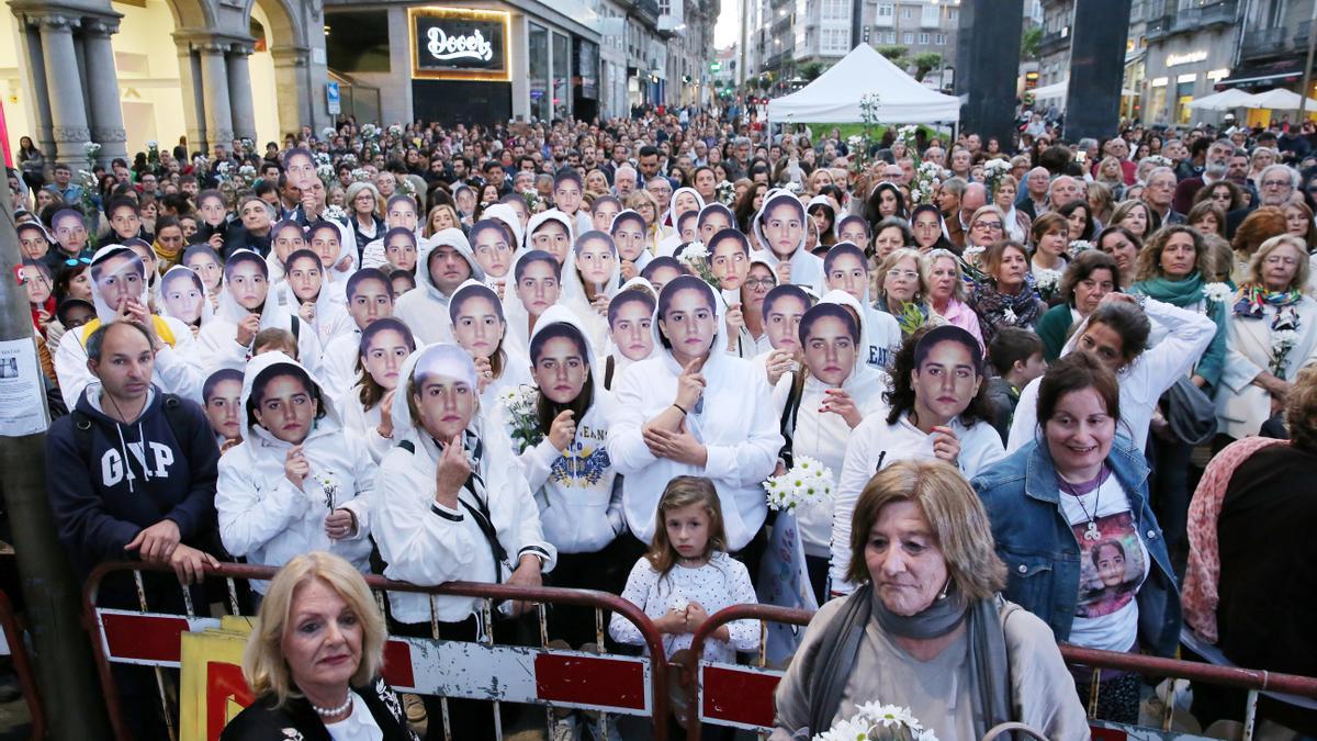 Medio millar de personas se concentraron en Vigo en 2019 para pedir justicia por la muerte de la joven Déborah.