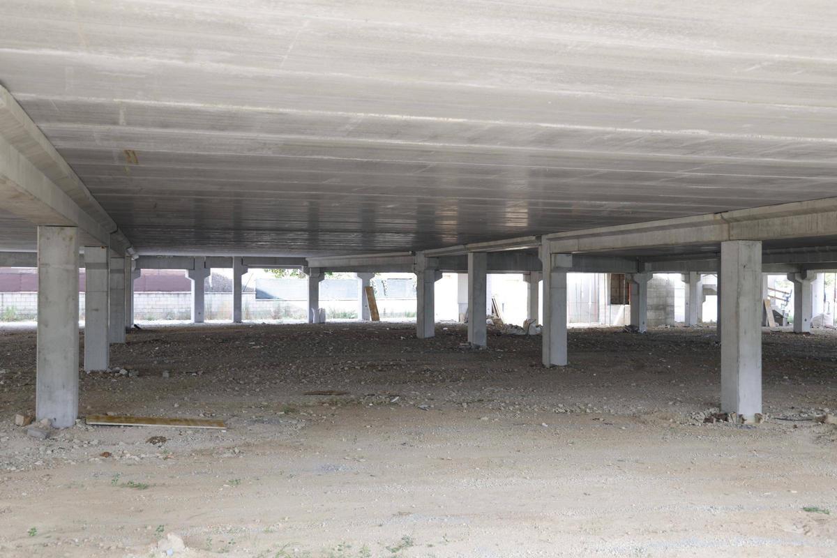 Part del que serà l'aparcament a la planta baixa.