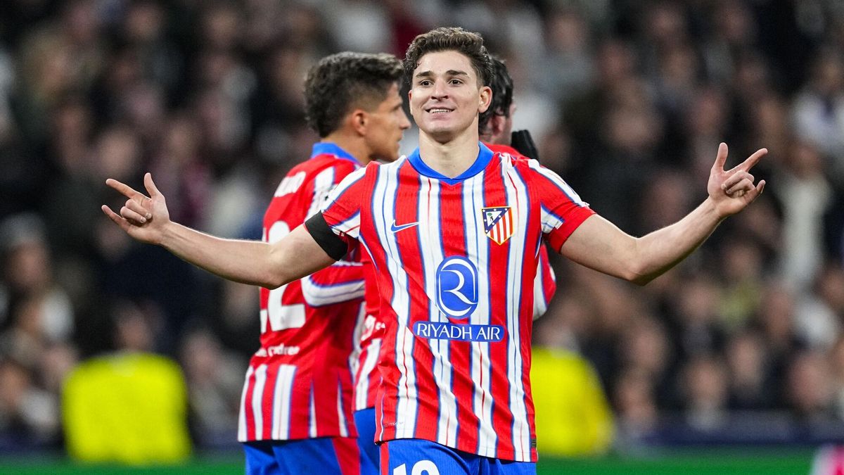 Julián Álvarez en el Real Madrid - Atlético.