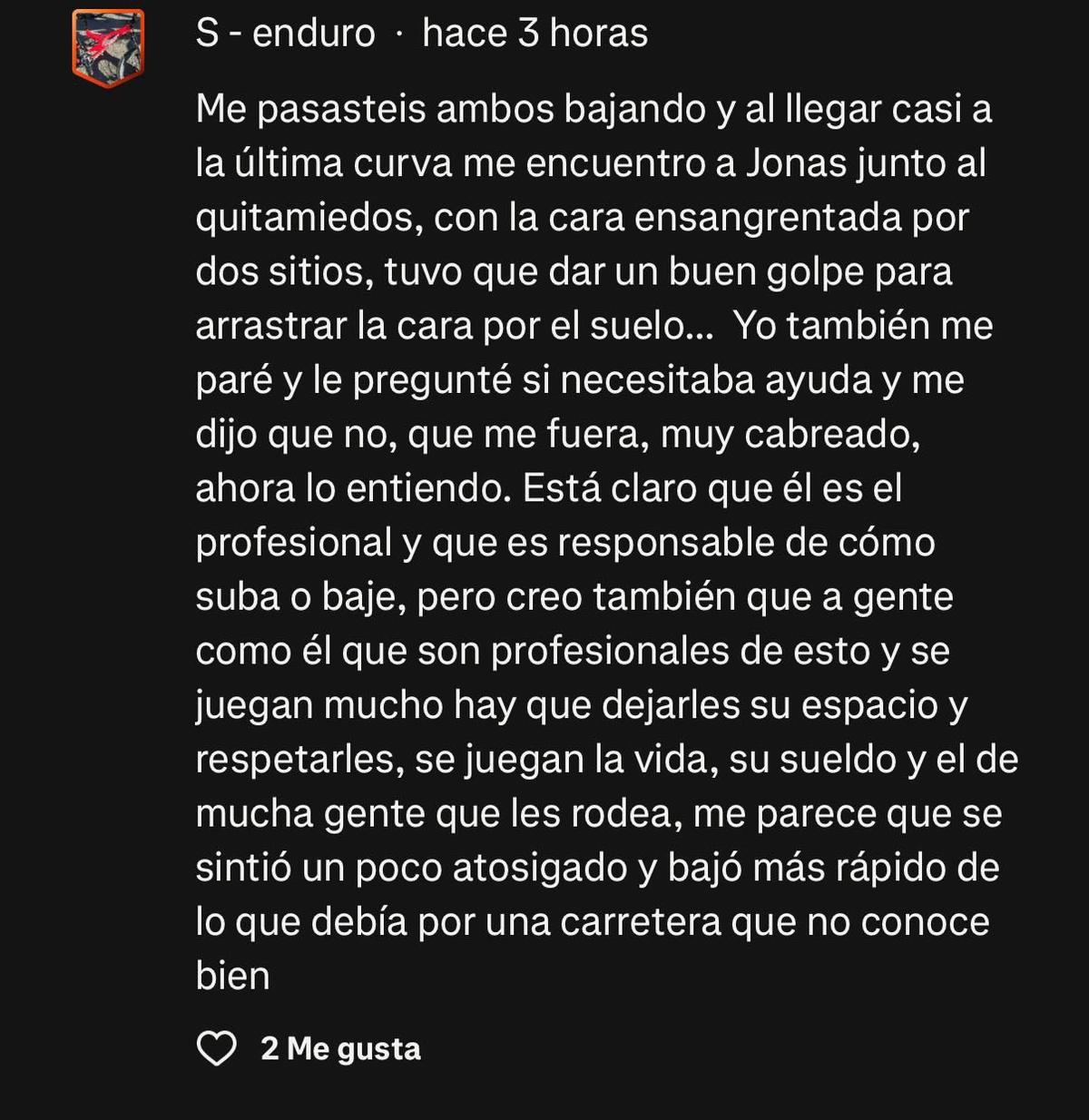 La nota del testigo