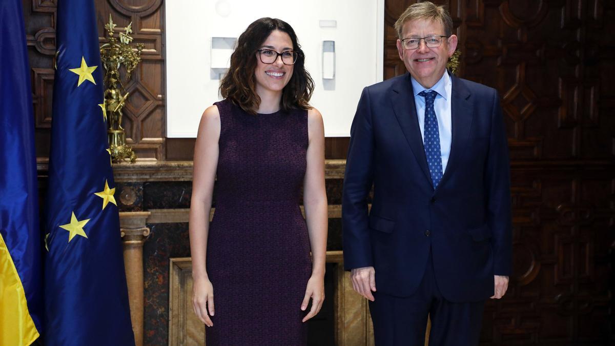 Puig y Mas, antes del primer encuentro entre ambos desde que la alicantina relevara a Oltra.