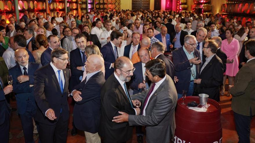 Un momento de la celebración en la sede de la bodega.