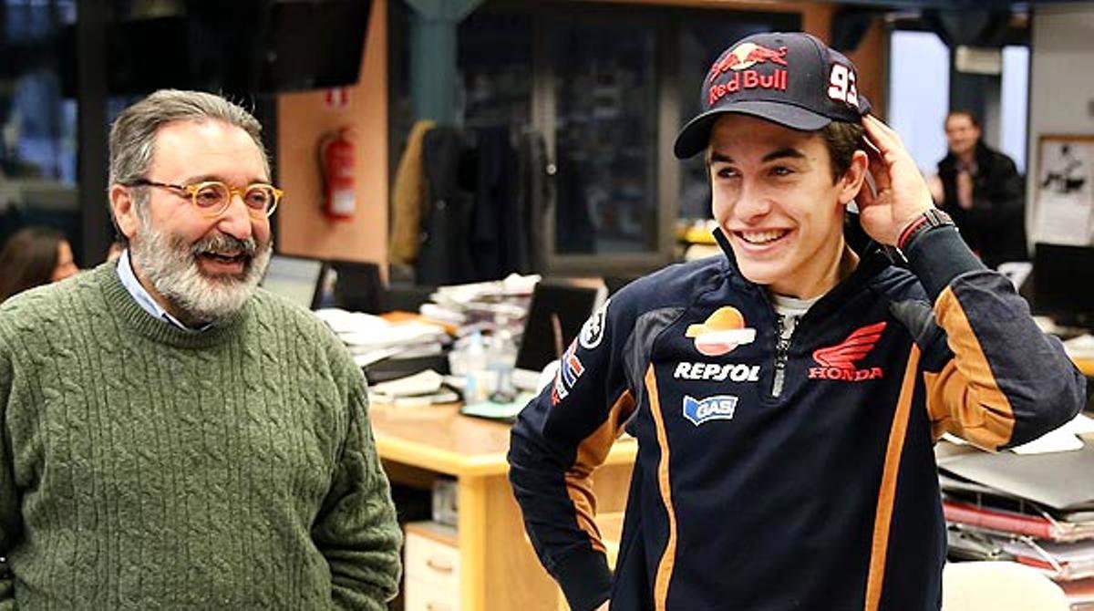 Marc Márquez visita la redacció d’EL PERIÓDICO.