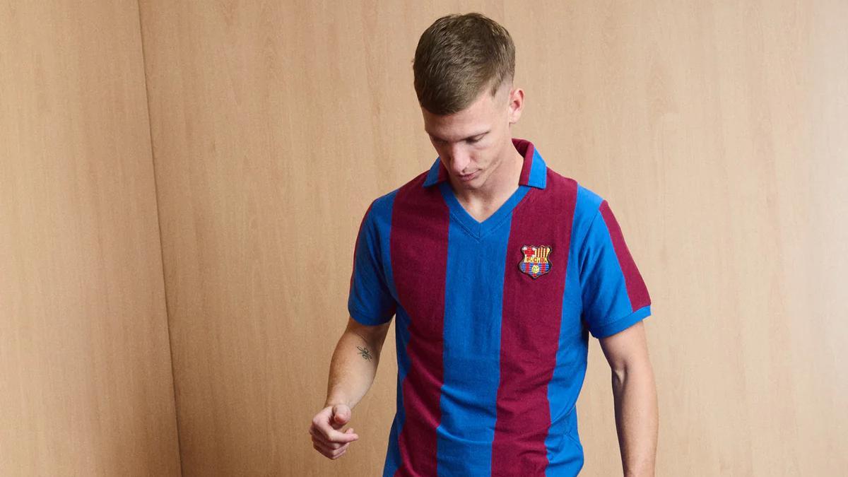 Dani Olmo con la 1ª Equipación FC Barcelona 1980-81