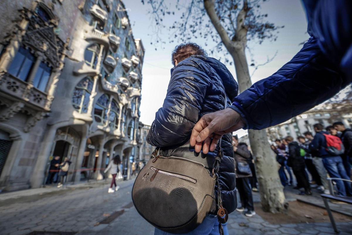 Imagen de un delito en Barcelona