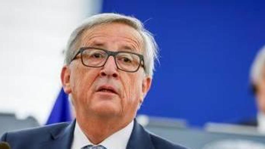 Juncker, en una intervenció davant l&#039;Eurocambra.