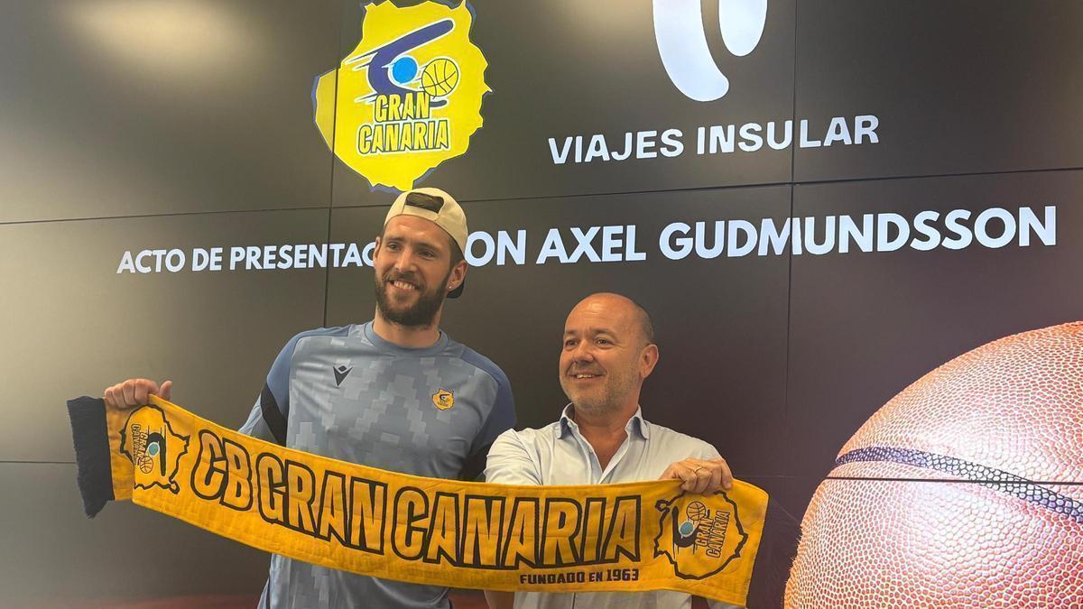 Presentación de Jón Axel Gudmundsson con el CB Gran Canaria