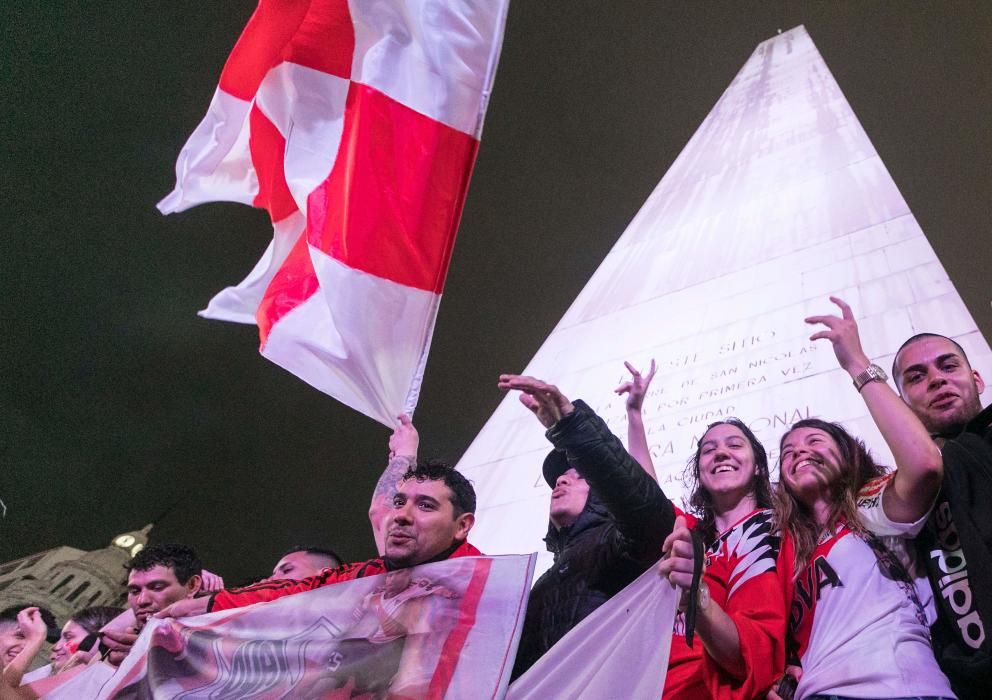 La afición de River celebra su victoria