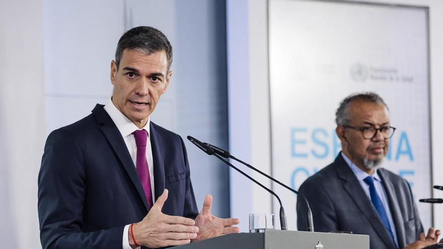 Pedro Sánchez usa la asamblea mundial de la OMS para atacar a Fernando Clavijo