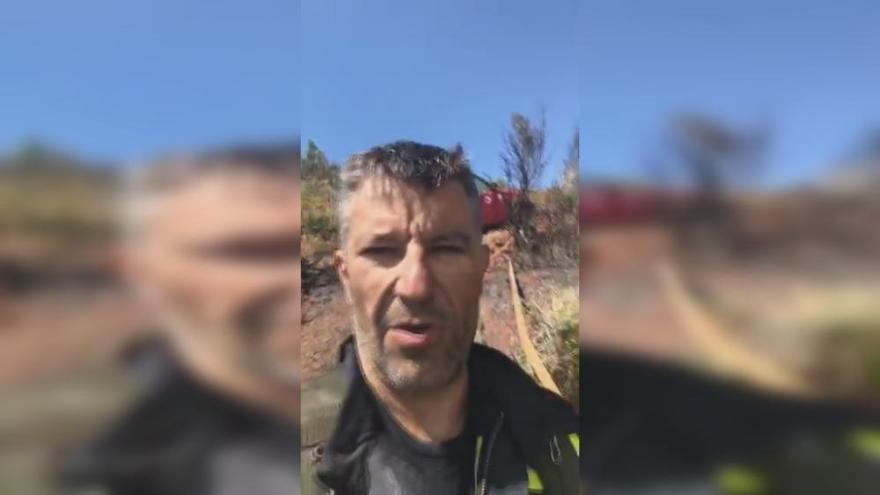 El enfado de un bombero por la falta de limpieza del monte en Gátova