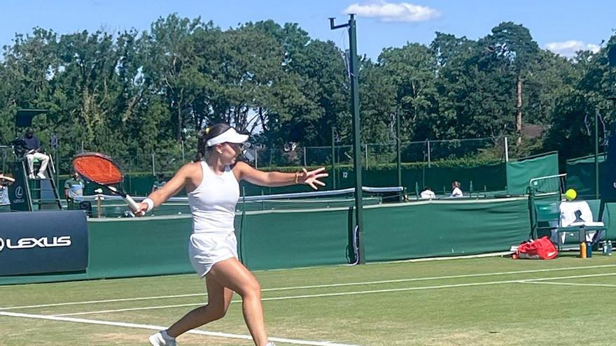 La tenista asturiana Eugenia Zozaya, en el cuadro final de Wimbledon