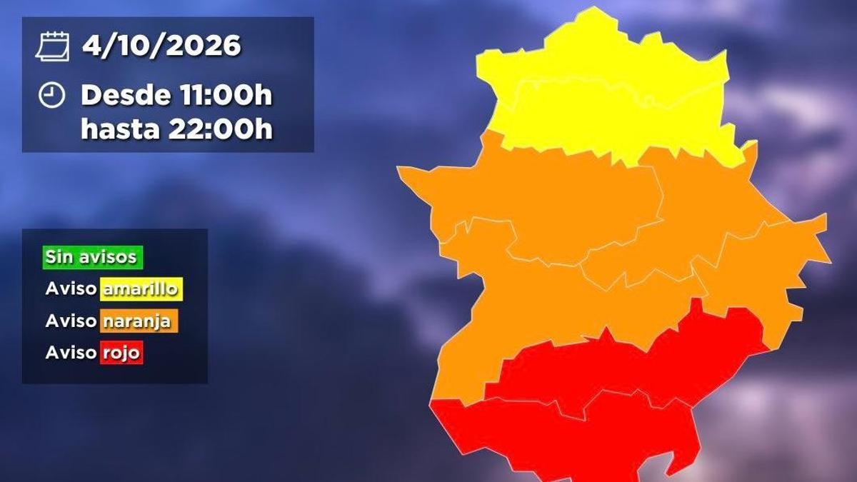 DANA EXTREMADURA | Extremadura activa el plan de inundaciones y eleva a rojo la alerta por lluvias de hasta 120 litros en varias comarcas de Badajoz