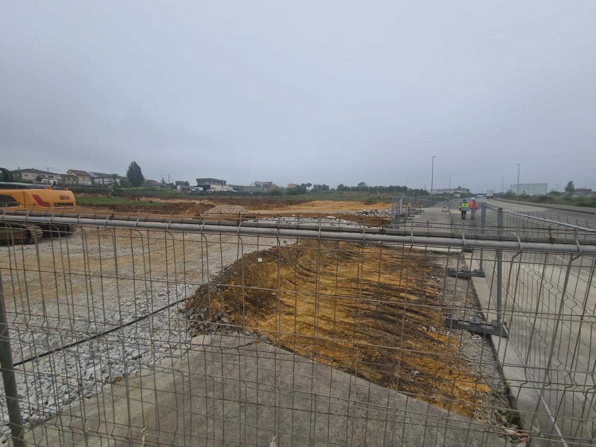 Las labores previas en la parcela de EDP