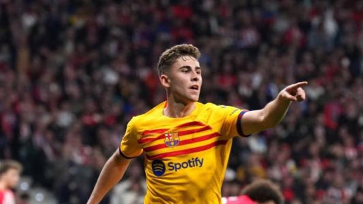 Fermín celebra su gol en el metropolitano