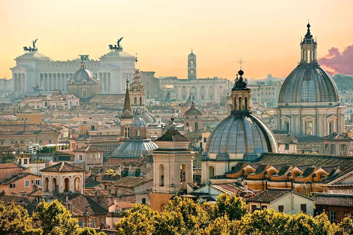 Tejados de Roma, en Italia