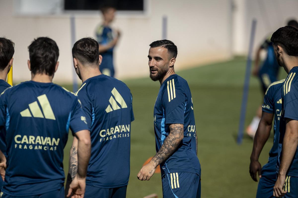 Rober sonríe durante un entrenamiento en la Ciudad Deportiva.