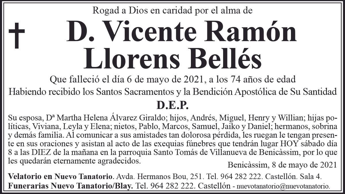 D. Vicente Ramón Llorens Bellés