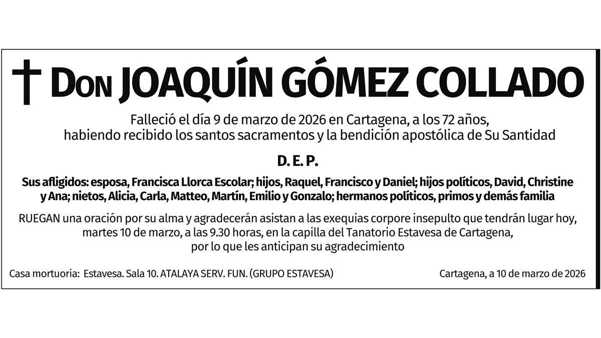 D. Joaquín Gómez Collado