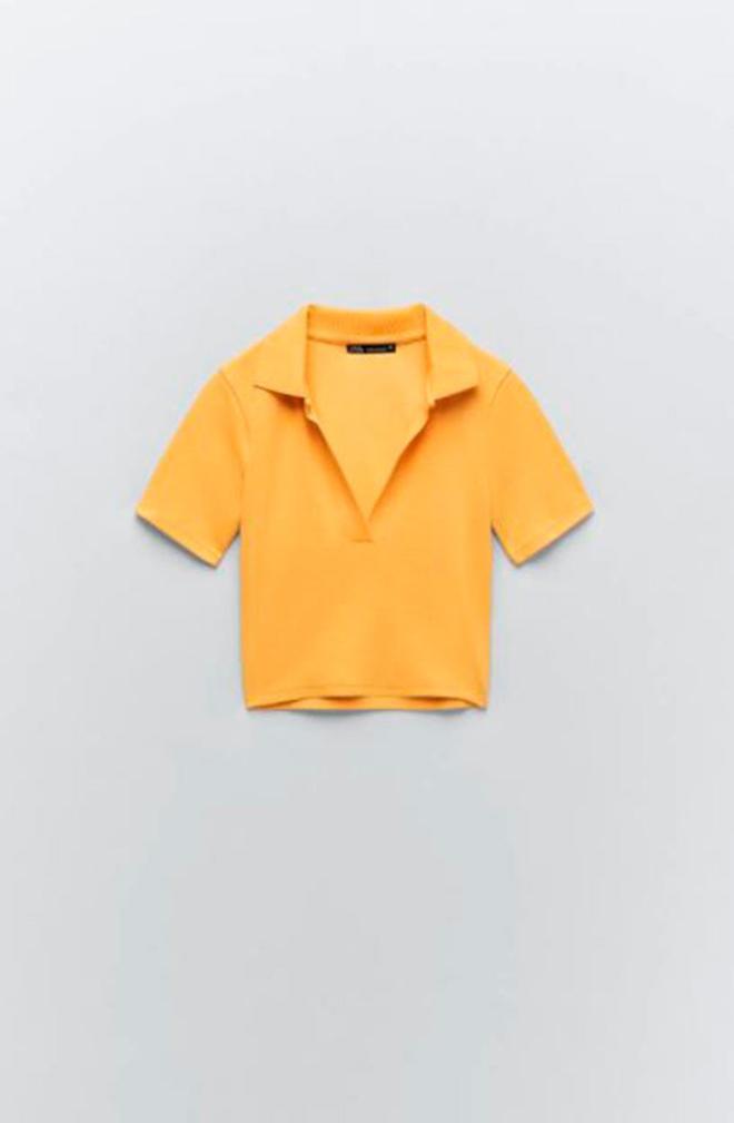 Polo naranja de Zara (precio: 7,95 euros)