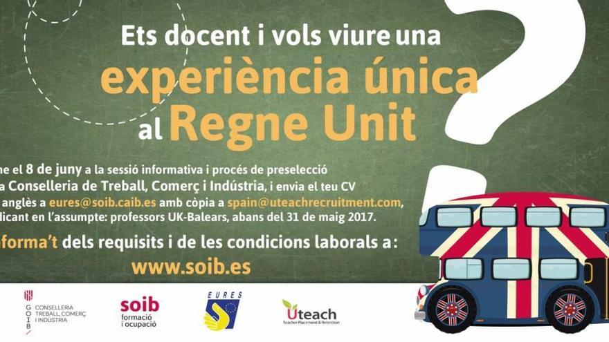 El SOIB preselecciona docentes para trabajar en el Reino Unido