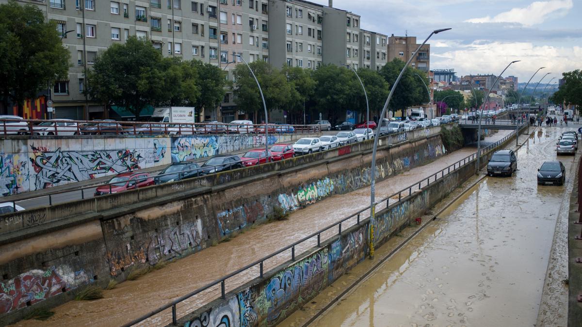 Inundaciones por las fuertes lluvias en Terrassa (Barcelona), el martes 13 de junio de 2023.