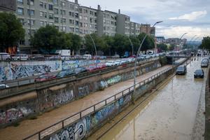 Inundaciones por las fuertes lluvias en Terrassa (Barcelona), el martes 13 de junio de 2023.