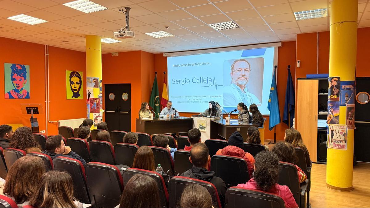 Un momento de la entrevista a Sergio Calleja