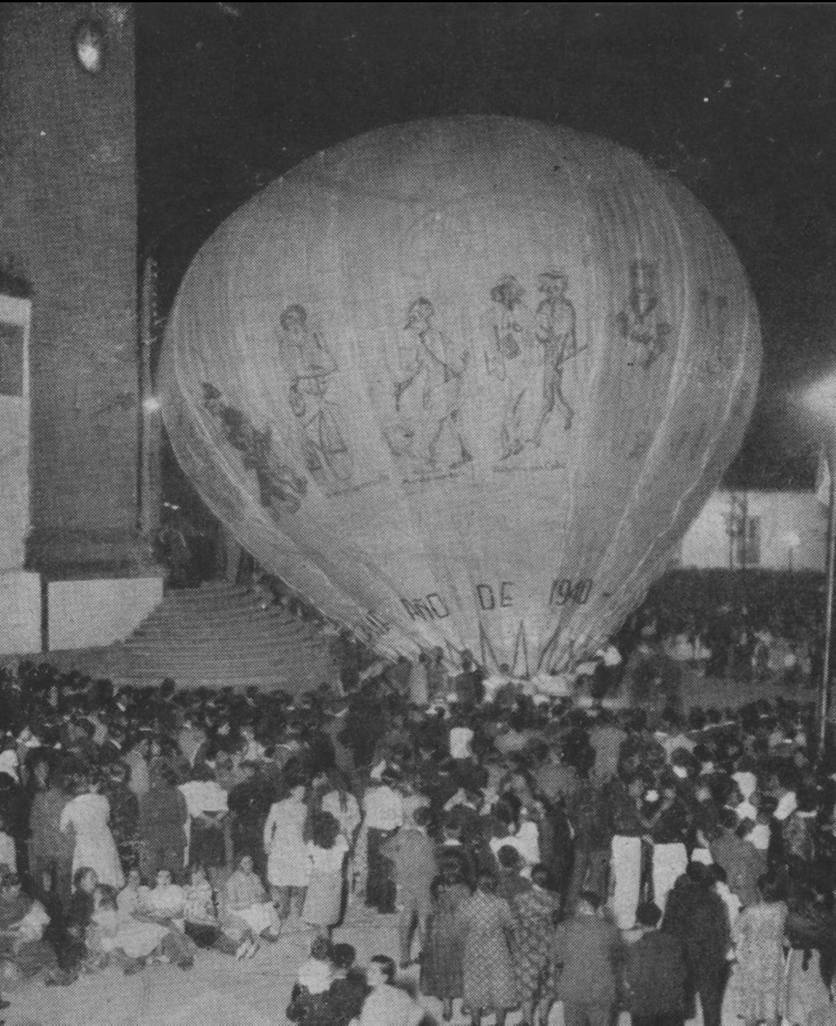 Lanzamiento del globo de Betanzos en 1940