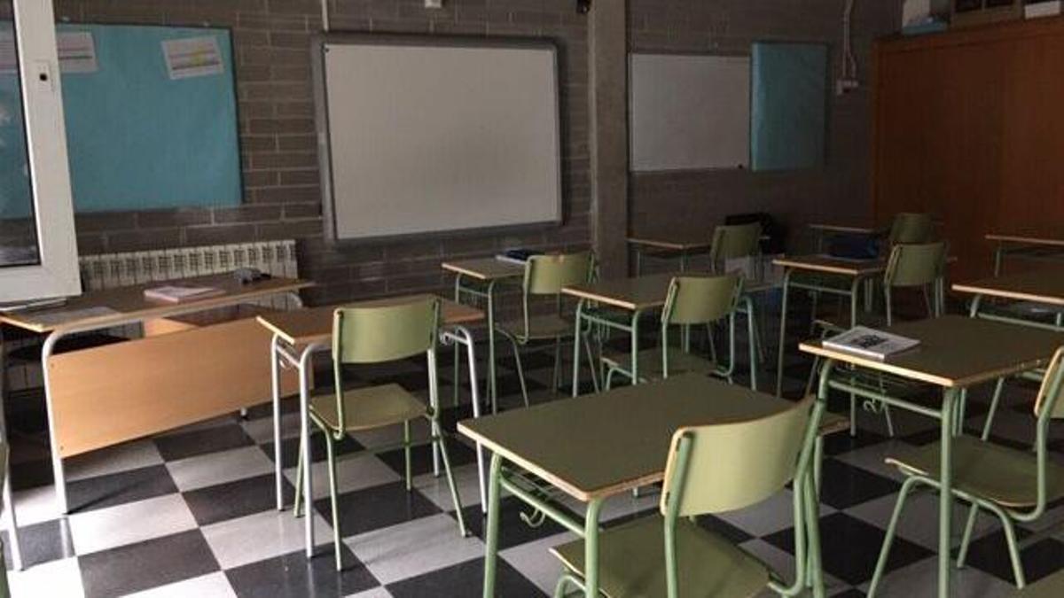 Aula del colegio Alfons I de Puigcerdà. Imagen de archivo